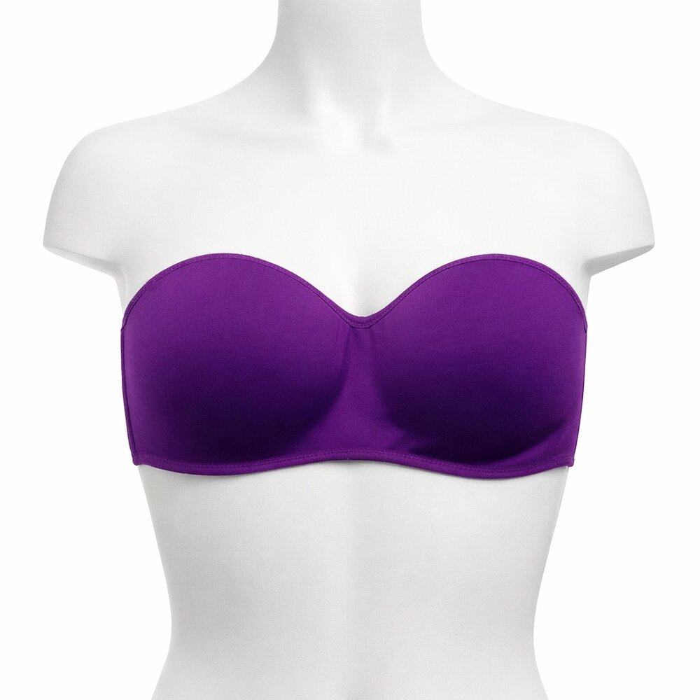 Victoria's Secret Multi-Way Bandeau Bra 34C Purple Magenta Strapless Y2K